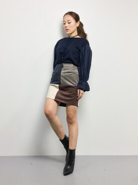 黒田デビーさん（レディース・165cm）の冬コーディネート