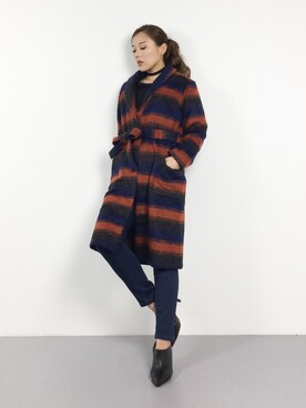 「Factor=（ファクターイコール）のアイテム（ジャケット/アウター）」を使った、黒田デビーさん（レディース・165cm）の冬コーディネート
