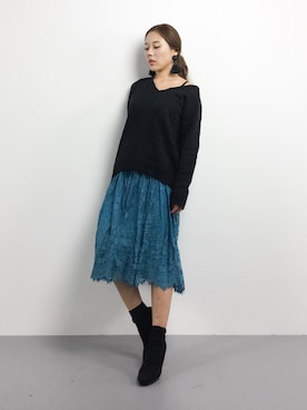 黒田デビーさん（レディース・165cm）の冬コーディネート