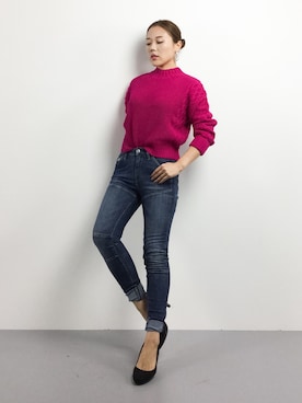 黒田デビーさん（レディース・165cm）の冬コーディネート