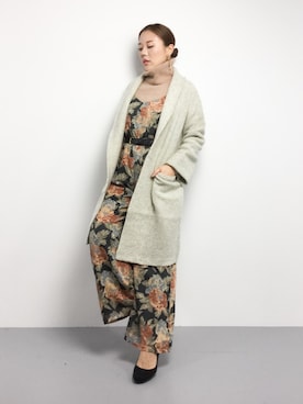 「WALANCE（ワランス）のアイテム」を使った、黒田デビーさん（レディース・165cm）の冬コーディネート