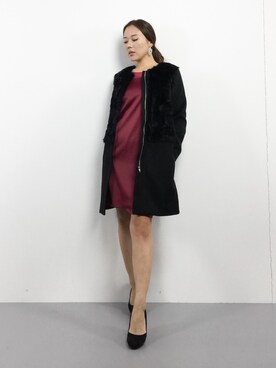 「MILLION CARATS（ミリオンカラッツ）のアイテム（その他アウター）」を使った、黒田デビーさん（レディース・165cm）の冬コーディネート