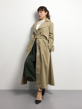「チノ」｜「アイテム（ジャケット/アウター）」を使った、黒田デビーさん（レディース・165cm）の冬コーディネート