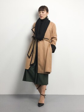 「MILLION CARATS（ミリオンカラッツ）のアイテム（その他アウター）」を使った、黒田デビーさん（レディース・165cm）の冬コーディネート