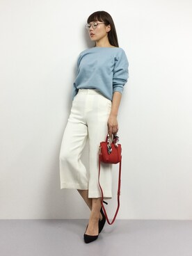 「miumiuカラー」｜黒田デビーさん（レディース・165cm）の冬コーディネート