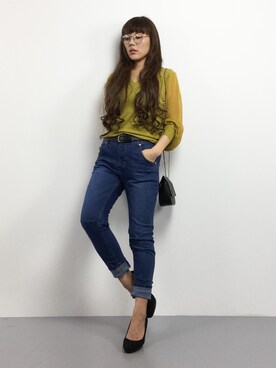 黒田デビーさん（レディース・165cm）の冬コーディネート