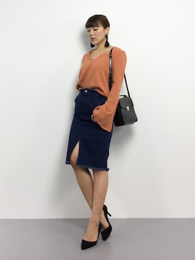 黒田デビーさん（レディース・165cm）の冬コーディネート