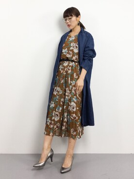 「coca（coca）（コカ）のアイテム（ジャケット/アウター）」を使った、黒田デビーさん（レディース・165cm）の冬コーディネート
