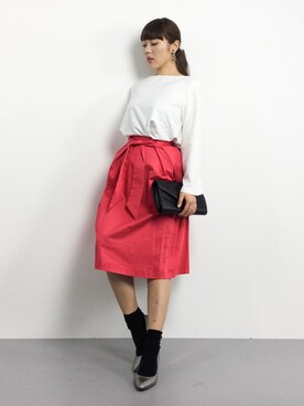 「MuseR（ミュザー）のアイテム」を使った、黒田デビーさん（レディース・165cm）の冬コーディネート