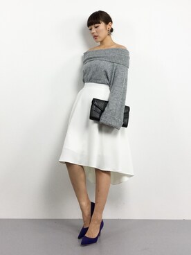 「MuseR（ミュザー）のアイテム」を使った、黒田デビーさん（レディース・165cm）の冬コーディネート