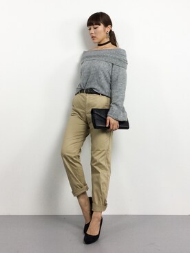 「MuseR（ミュザー）のアイテム」を使った、黒田デビーさん（レディース・165cm）の冬コーディネート