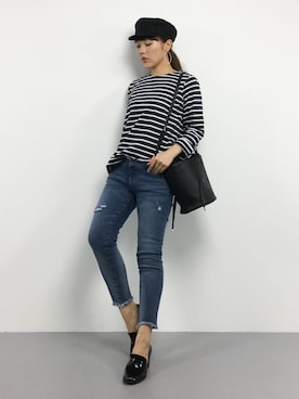 黒田デビーさん（レディース・165cm）の冬コーディネート