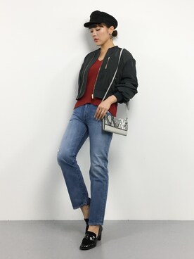 黒田デビーさん（レディース・165cm）の冬コーディネート