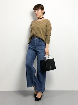「CLEARIMPRESSION （クリアインプレッション）のアイテム」を使った、黒田デビーさん（レディース・165cm）の春コーディネート
