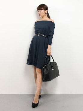 「perche（ペルケ）のアイテム（バッグ）」を使った、黒田デビーさん（レディース・165cm）の春コーディネート