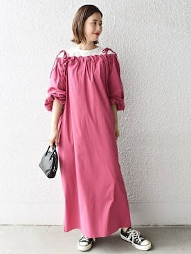 Ships シップス のワンピース ピンク系 を使った人気ファッションコーディネート Wear