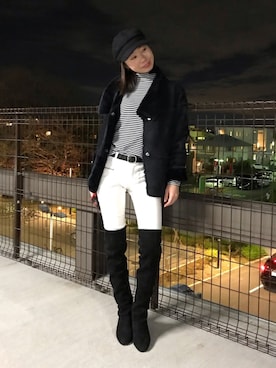 「SONA（ソナ）のアイテム（ベルト）」を使った、Ky    LiLiさん（レディース・156cm）の冬コーディネート