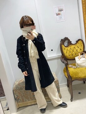 「AS KNOW AS plus（アズノゥアズプラス）のアイテム（その他アウター）」を使った、A8_ｱﾔさん（レディース・153cm）の冬コーディネート