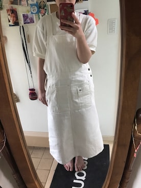 「ワッフルクルーネックＴ」｜「アイテム（ワンピース/ドレス）」を使った、ﾆﾅｶﾅさん（レディース・154cm）の秋コーディネート