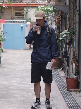 「Filter017（フィルターゼロイチナナ）のアイテム（バッグ）」を使った、蘇上鳴さん（メンズ・174cm）の冬コーディネート