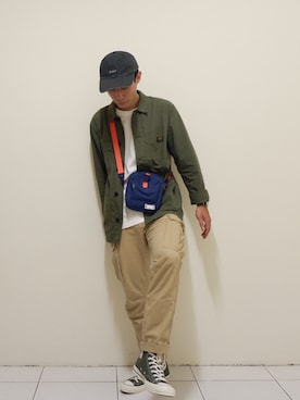 「Carhartt WIP（カーハートダブリューアイピー）のアイテム（その他アウター）」を使った、蘇上鳴さん（メンズ・174cm）の冬コーディネート