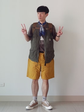 「Levi's（リーバイス）のアイテム（その他）」を使った、蘇上鳴さん（メンズ・174cm）の夏コーディネート