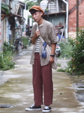 「Levi's（リーバイス）のアイテム（その他）」を使った、蘇上鳴さん（メンズ・174cm）の夏コーディネート