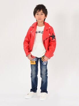 「Daddy Oh Daddy（ダディーオーダディー）のアイテム（パンツ）」を使った、mrtk2558さん（キッズ・126cm）の冬コーディネート
