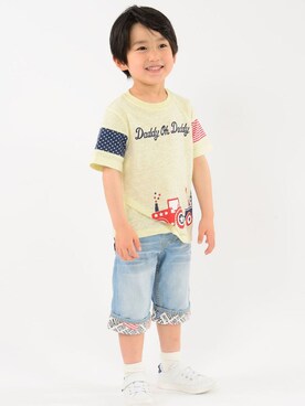 「Daddy Oh Daddy（ダディーオーダディー）のアイテム（パンツ）」を使った、mrtk2558さん（キッズ・130cm）の春コーディネート