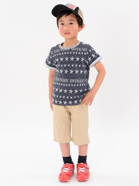 「Daddy Oh Daddy（ダディーオーダディー）のアイテム（キャップ）」を使った、mrtk2558さん（キッズ・110cm）の夏コーディネート