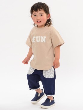 「Moujonjon（ムージョンジョン）のアイテム」を使った、mrtk2558さん（キッズ・130cm）の夏コーディネート