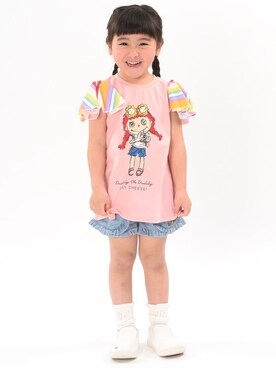 「Daddy Oh Daddy（ダディーオーダディー）のアイテム（トップス）」を使った、mrtk2558さん（キッズ・130cm）の夏コーディネート