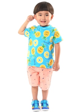 「Moujonjon（ムージョンジョン）のアイテム（パンツ）」を使った、mrtk2558さん（キッズ・130cm）の夏コーディネート