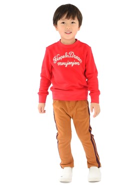 「Moujonjon（ムージョンジョン）のアイテム（スウェット）」を使った、mrtk2558さん（キッズ・130cm）の冬コーディネート