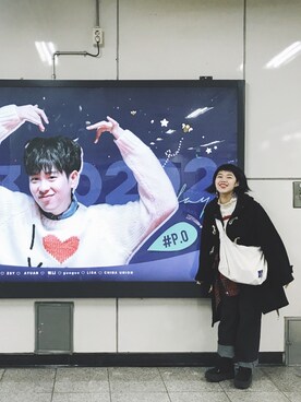 「アイテム（ダッフルコート）」を使った、CATCATさん（レディース・162cm）の冬コーディネート