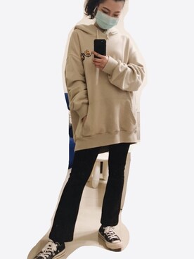 「oversize」｜「アイテム（その他トップス）」を使った、beez wさん（レディース・159cm）の春コーディネート