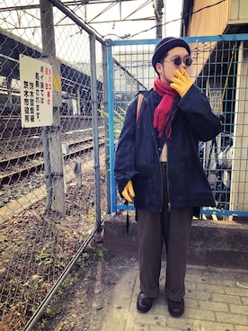 「NICHOLAS DALEY（ニコラスデイリー）のアイテム（ジャケット/アウター）」を使った、Yuuuuuto!!さん（メンズ・167cm）の冬コーディネート