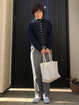 「Si-Si-Si（スースースー）のアイテム」を使った、kamokamosanさん（レディース・163cm）の春コーディネート