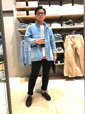 「アイテム（バレエシューズ）」を使った、nagata tomoyukiさん（メンズ・168cm）の春コーディネート