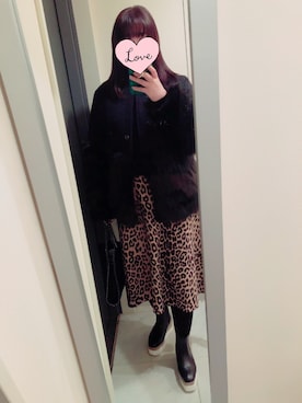 「DHOLIC（ディーホリック）のアイテム（その他アウター）」を使った、suu-zee-suuさん（レディース・153cm）の冬コーディネート