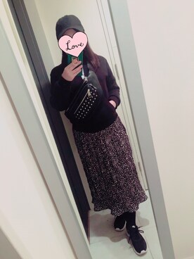 suu-zee-suuさんの「ドットリンクルロングスカート」を使ったコーディネート