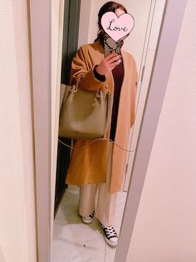 「PLST（プラステ）のアイテム（バッグ）」を使った、suu-zee-suuさん（レディース・153cm）の冬コーディネート