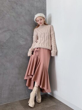 「eimy istoire」｜「アイテム（ハンチング/ベレー帽）」を使った、eimyistoireさん（レディース・160cm）の冬コーディネート