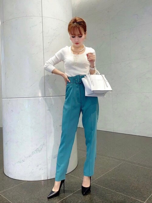 セール】ハイウエストベルトセットテーパードパンツ（その他パンツ  