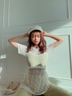 「eimy istoire」｜「アイテム（帽子）」を使った、eimyistoireさん（レディース・157cm）の冬コーディネート
