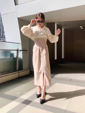 「eimy istoire」｜「アイテム（アクセサリー）」を使った、eimyistoireさん（レディース・164cm）の冬コーディネート