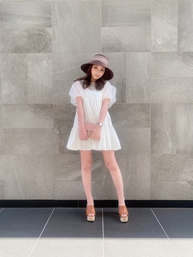 「eimy istoire」｜「アイテム（帽子）」を使った、eimyistoireさん（レディース・155cm）の春コーディネート