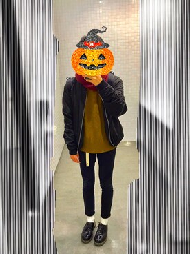 「wearhalloween2017」｜「アイテム（ブルゾン）」を使った、はははさん（メンズ・180cm）の秋コーディネート