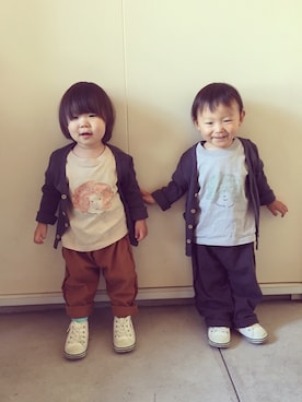 ▲miiipppiiiさん（キッズ・80cm）の春コーディネート