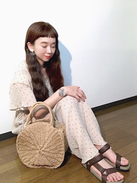 「前髪みじ族」｜エリーさん（レディース・163cm）の夏コーディネート